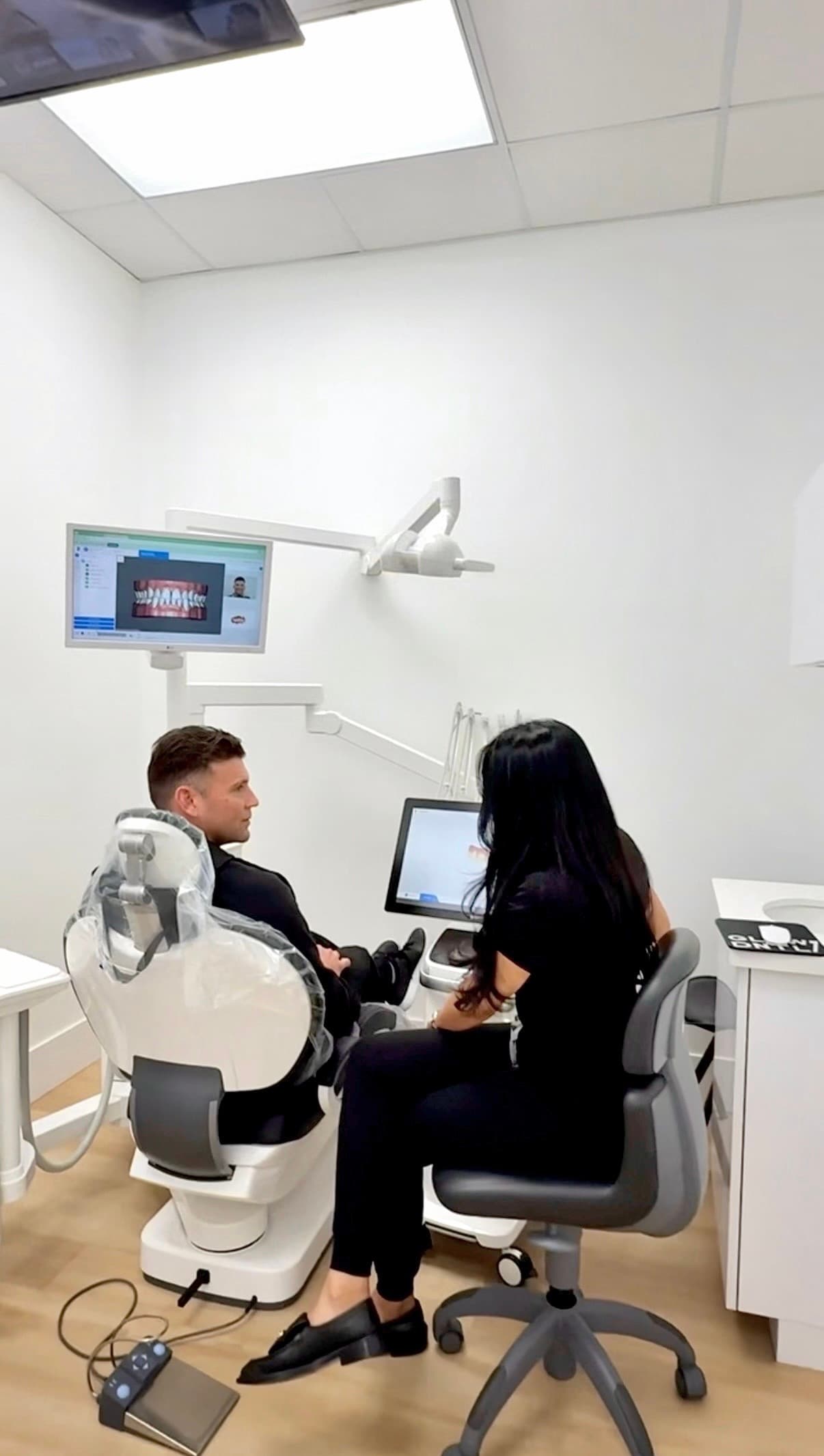 Patient exam at the practice